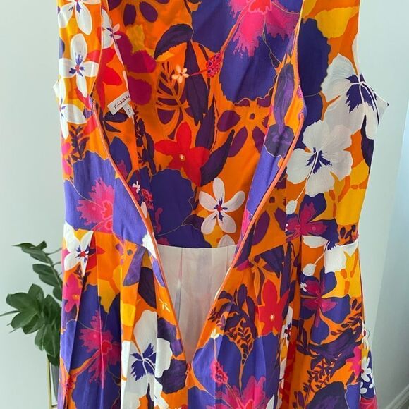 NWOT P.A.R.O.S.H Sleeveless A-Line Floral Dress, Size S - Picture 6 of 10